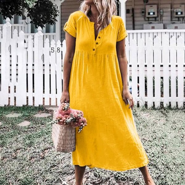 solid casual mid-calf dress casual short sleeve buttons women 2019 new summer dresses cotton white dress female vestidos apr261, Black;gray
solid casual mid-calf dress casual short sleeve buttons women 2019 new summer dresses cotton white dress female vestidos apr261, Black;gray