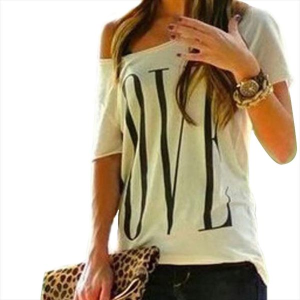 2021 summer women loose one shoulder korean fashion design letter casual beach t shirt short sleeve crew neck plus size tee, White
2021 summer women loose one shoulder korean fashion design letter casual beach t shirt short sleeve crew neck plus size tee, White