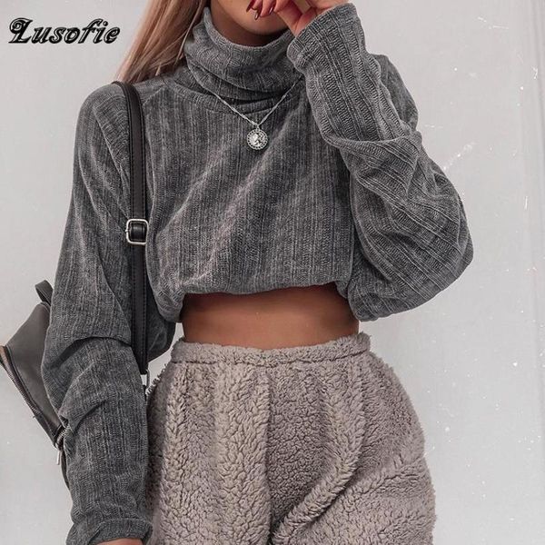 lusofie grey long sleeve solid high collar autumn new high street t-shirt casual loose basic stripe knitting party club, White
lusofie grey long sleeve solid high collar autumn new high street t-shirt casual loose basic stripe knitting party club, White