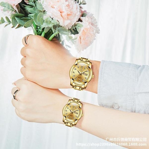 trend simple new fashion women's watch business waterproof diamond lovers watch women's double calendar, Slivery;brown
trend simple new fashion women's watch business waterproof diamond lovers watch women's double calendar, Slivery;brown