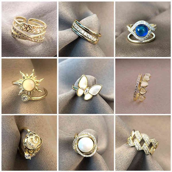 whitney's new simple opal ring with diamond plated real gold light luxury opening adjustable color retaining hand ornament, Silver
whitney's new simple opal ring with diamond plated real gold light luxury opening adjustable color retaining hand ornament, Silver