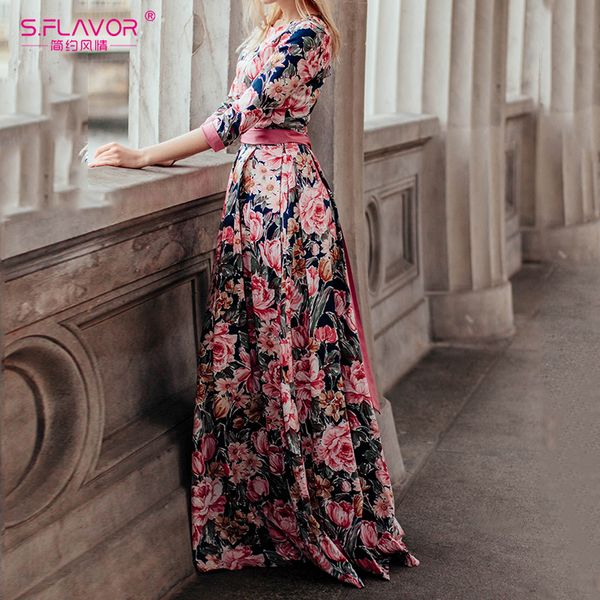 s.flavor bohemian printing long dress o-neck 3/4 sleeve big hem women autumn winter casual dress elegant party vestidos de 201127, Black;gray
s.flavor bohemian printing long dress o-neck 3/4 sleeve big hem women autumn winter casual dress elegant party vestidos de 201127, Black;gray