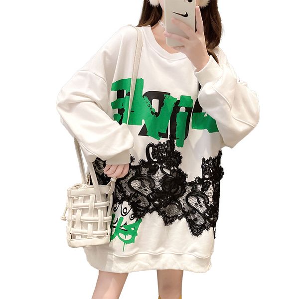 new style cotton lace patchwork pullover loose sweater women autumn and winter bottoming shirt m-2xl black white pink thin top
new style cotton lace patchwork pullover loose sweater women autumn and winter bottoming shirt m-2xl black white pink thin top