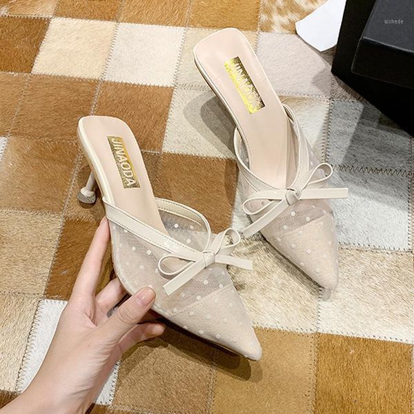 slippers 2021 summer sandals women ins wet web celebrity fairy wind pointed fine white gauze with bowknot half sandals1, Black
slippers 2021 summer sandals women ins wet web celebrity fairy wind pointed fine white gauze with bowknot half sandals1, Black