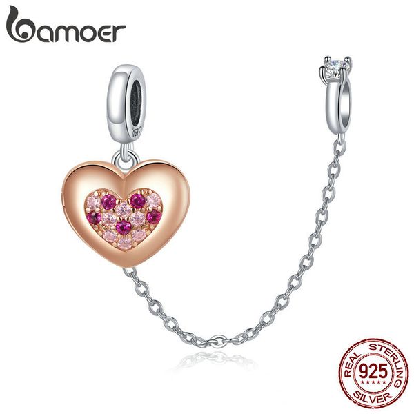 bamoer authentic 925 sterling promise of love safety chain charm for original silver diy bracelet or bangle bsc396 q1219, Bronze;silver
bamoer authentic 925 sterling promise of love safety chain charm for original silver diy bracelet or bangle bsc396 q1219, Bronze;silver