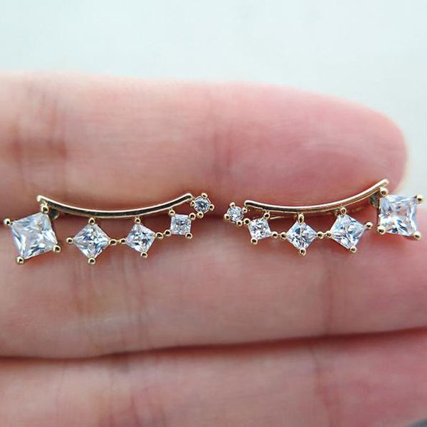 februaryfrost brand new arrival fashion gorgeous princess cut zircon women drop earring wedding bridal earring stylish daily party earrings, Golden;silver
februaryfrost brand new arrival fashion gorgeous princess cut zircon women drop earring wedding bridal earring stylish daily party earrings, Golden;silver