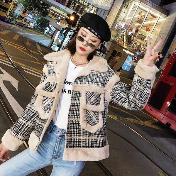 leather and fur in one plaid coat female plus velvet short 2021 new style for autumn and winter korean version of the jacket, Black;brown
leather and fur in one plaid coat female plus velvet short 2021 new style for autumn and winter korean version of the jacket, Black;brown