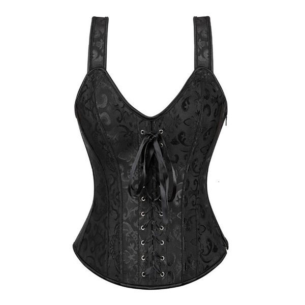 caudatus corsets and bustiers satin brocade corset with straps plus size zipper jacquard overbust corset vest vintage black y19070301, Black;white
caudatus corsets and bustiers satin brocade corset with straps plus size zipper jacquard overbust corset vest vintage black y19070301, Black;white