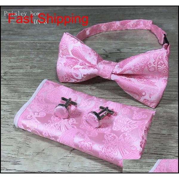 3pcs/set classic paisley bow ties set mens fashion bowtie handkerchief cufflinks sets 17 styles wedding party qylegm homes2007, Black;blue
3pcs/set classic paisley bow ties set mens fashion bowtie handkerchief cufflinks sets 17 styles wedding party qylegm homes2007, Black;blue