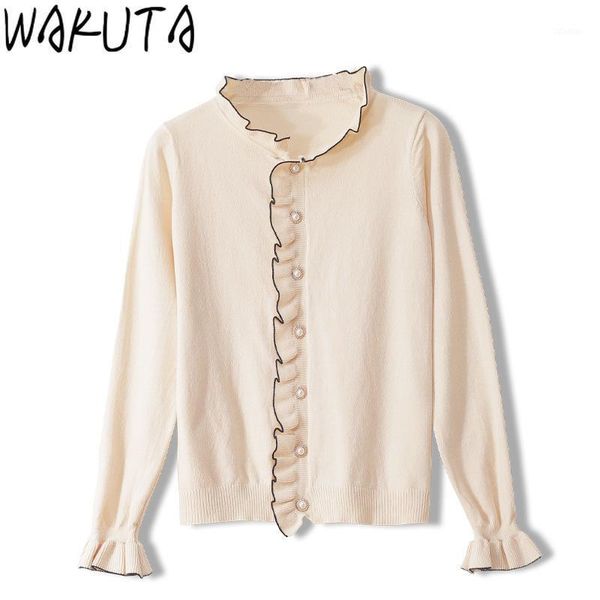 women's knits & tees wakuta women' cardigan thin stringy selvedge pearl clasp long sleeve chic elegant slim 2021 autumn fashion la, White
women's knits & tees wakuta women' cardigan thin stringy selvedge pearl clasp long sleeve chic elegant slim 2021 autumn fashion la, White
