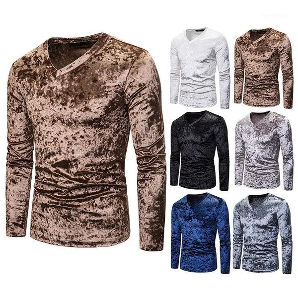 men's t-shirts men suede warm v neck multicolor long sleeve slim t shirt b1511, White;black
men's t-shirts men suede warm v neck multicolor long sleeve slim t shirt b1511, White;black