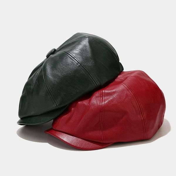 berets autumn winter pu leather sboy cap herringbone men women gatsby retro driver flat octagonal hat for male chapeau, Blue;gray
berets autumn winter pu leather sboy cap herringbone men women gatsby retro driver flat octagonal hat for male chapeau, Blue;gray