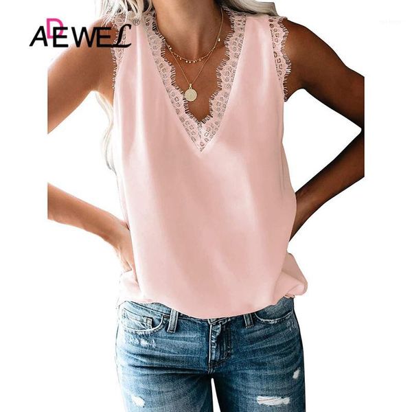 adewel tank summer lace design solid color v-neck patchwork polyester material fashion tank blouses1, White
adewel tank summer lace design solid color v-neck patchwork polyester material fashion tank blouses1, White