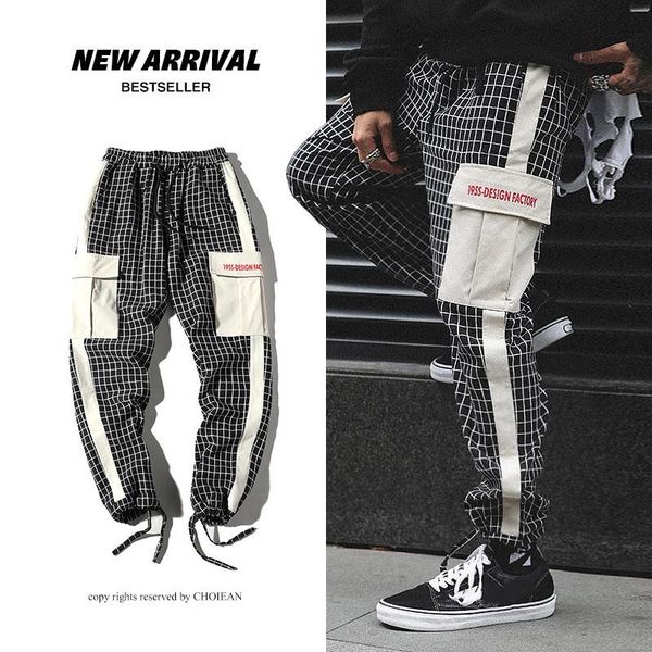 men's pants pocket plaid patchwork cargo joggers men 2021 streetwear hip hop letter print harem mens casual trousers sweatpants, Black
men's pants pocket plaid patchwork cargo joggers men 2021 streetwear hip hop letter print harem mens casual trousers sweatpants, Black