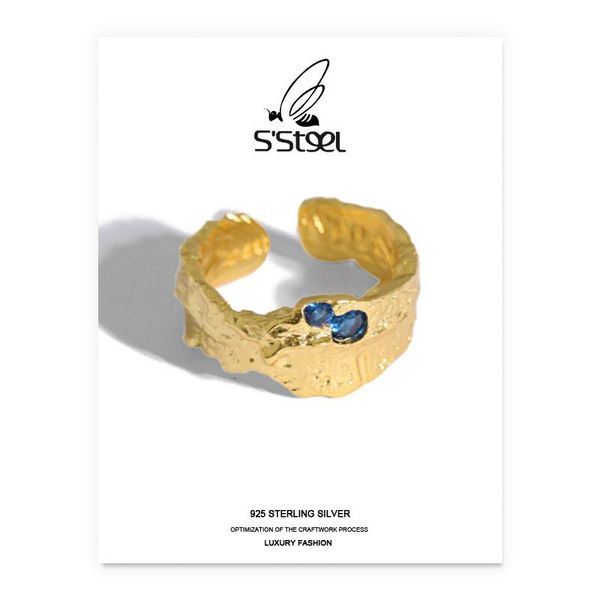 cluster rings s'steel zircon gift for women 925 sterling silver korean designer irregular ring adjustable anillos mujer plata jewellery, Golden;silver
cluster rings s'steel zircon gift for women 925 sterling silver korean designer irregular ring adjustable anillos mujer plata jewellery, Golden;silver