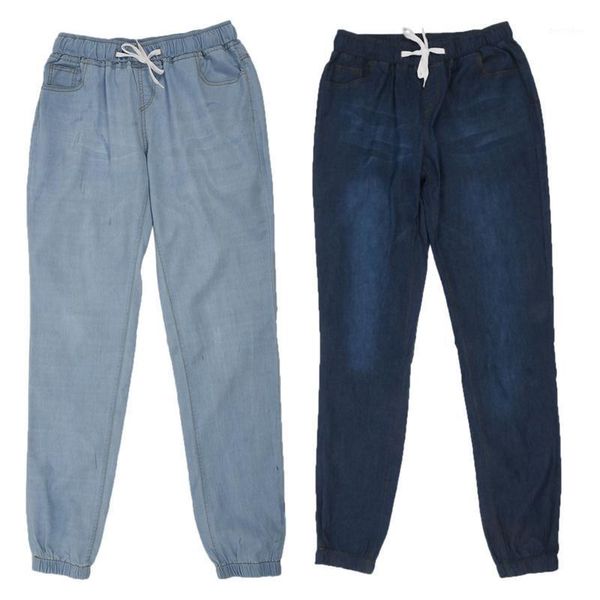 women's jeans 2pcs women casual jogger pants drawstring elastic waisted solid ladies denim slim leggings dark blue with li1
women's jeans 2pcs women casual jogger pants drawstring elastic waisted solid ladies denim slim leggings dark blue with li1