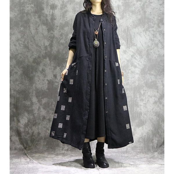 women's trench coats longer coat women spring autumn single-breasted large size loose original retro cotton linen cardigan outerwear 20, Tan;black
women's trench coats longer coat women spring autumn single-breasted large size loose original retro cotton linen cardigan outerwear 20, Tan;black