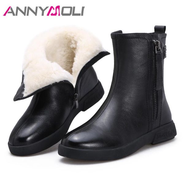 annymoli real шерсть мех натуральный натуральная кожа плоский снег boots ботинки женщин круглый toe молнии ботильоны леди короткой зимой, Black
annymoli real шерсть мех натуральный натуральная кожа плоский снег boots ботинки женщин круглый toe молнии ботильоны леди короткой зимой, Black