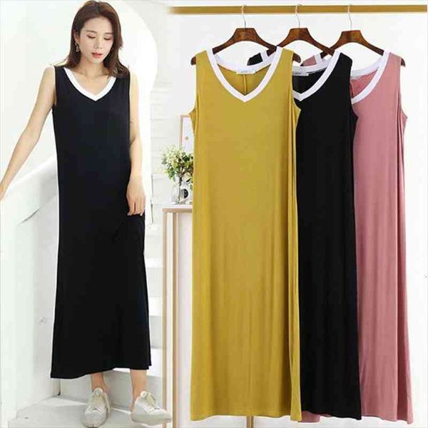 camison mujer spring summer nightdress women sleeveless vest dress modal cotton long nightgowns fat mm home wear, Black;red
camison mujer spring summer nightdress women sleeveless vest dress modal cotton long nightgowns fat mm home wear, Black;red