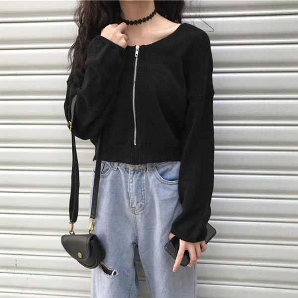 aossviao zipper o neck sweater women solid slim autumn winter clothes 2020 sueter mujer basic fashion pullovers pull femme bbyquu lg2010, White;black
aossviao zipper o neck sweater women solid slim autumn winter clothes 2020 sueter mujer basic fashion pullovers pull femme bbyquu lg2010, White;black