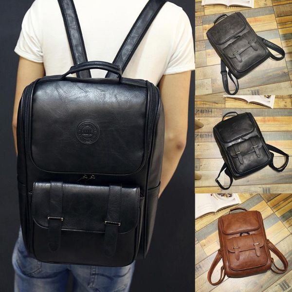 men pu leather backpack 2020 casual fashion business travel simple wild man bag backpack mochila feminina
men pu leather backpack 2020 casual fashion business travel simple wild man bag backpack mochila feminina
