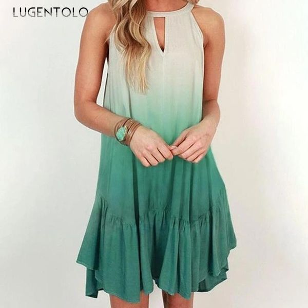 summer dress women gradient printing halter sleeveless big swing casual fashion womens midi dress lugentolo, Black;gray
summer dress women gradient printing halter sleeveless big swing casual fashion womens midi dress lugentolo, Black;gray