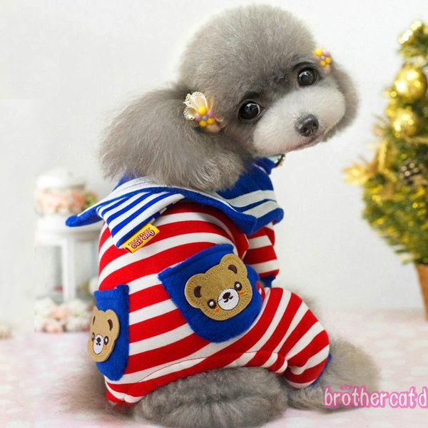dog apparel clothes fashion cartoon bear pet spring and summer small navy striped four-legged
dog apparel clothes fashion cartoon bear pet spring and summer small navy striped four-legged