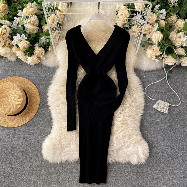 2021 new female mesh gown long elastic waistband sheath in solid autumn knit pencil dress eulo, Black;gray
2021 new female mesh gown long elastic waistband sheath in solid autumn knit pencil dress eulo, Black;gray