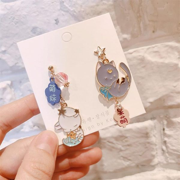 Linmouge 2021 New Cute Fashion Girl's Earring For Women Cat Cartoon Asymmetrical Animal Sweet Female Party Steel Jewelry EF147, Silver
Linmouge 2021 New Cute Fashion Girl's Earring For Women Cat Cartoon Asymmetrical Animal Sweet Female Party Steel Jewelry EF147, Silver