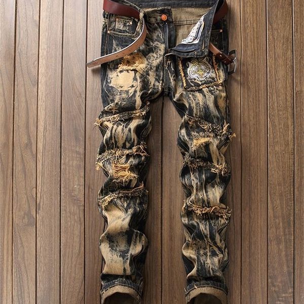 destroy wash ribbed tiger embroidery denim punk full length men ripped hip hop patchwork urban biker jeans 201111, Blue
destroy wash ribbed tiger embroidery denim punk full length men ripped hip hop patchwork urban biker jeans 201111, Blue