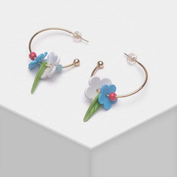 hoop & huggie amorita boutique lovely light blue flower leaf earrings, Golden;silver
hoop & huggie amorita boutique lovely light blue flower leaf earrings, Golden;silver