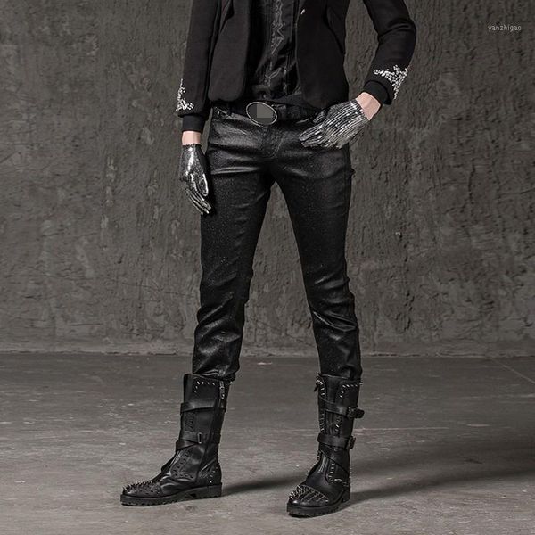 new autumn winter mens casual trousers bright punk elastic pencil streetwear slim fit biker pants male plus size1, Black
new autumn winter mens casual trousers bright punk elastic pencil streetwear slim fit biker pants male plus size1, Black