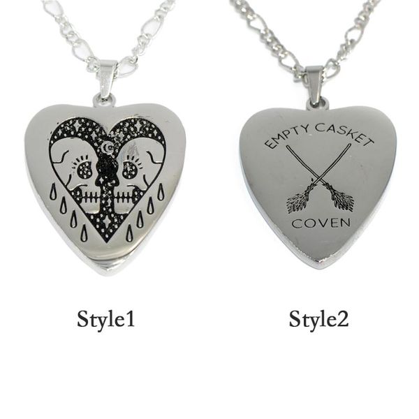 stainless steel heart shape / empty casket coven pendant necklace cain fashion jewelry, Silver
stainless steel heart shape / empty casket coven pendant necklace cain fashion jewelry, Silver