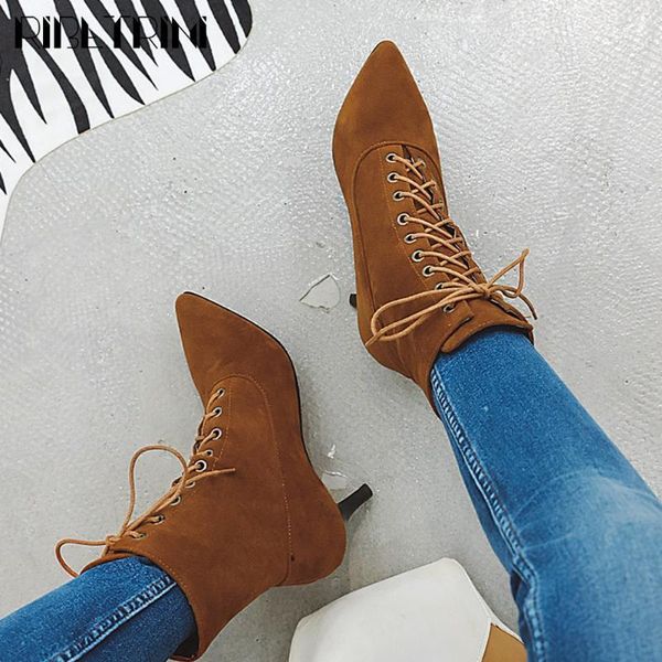 boots ribetrini girl lace up thin heel flock shoes arrival ankle women casual daily party dress boots1, Black
boots ribetrini girl lace up thin heel flock shoes arrival ankle women casual daily party dress boots1, Black