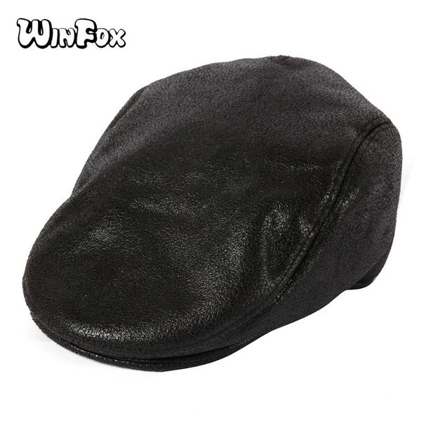 berets winfox vintaege black men's winter beret cap warm pu leather french caps for men boinas para hombre plain flat hat, Blue;gray
berets winfox vintaege black men's winter beret cap warm pu leather french caps for men boinas para hombre plain flat hat, Blue;gray