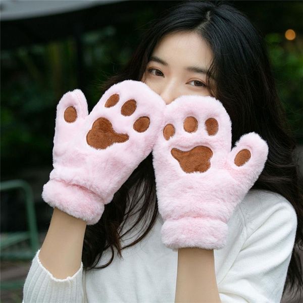 five fingers gloves women student winter fuzzy plush full finger cute cartoon cat solid color outdoor windproof snow ski mittens, Blue;gray
five fingers gloves women student winter fuzzy plush full finger cute cartoon cat solid color outdoor windproof snow ski mittens, Blue;gray