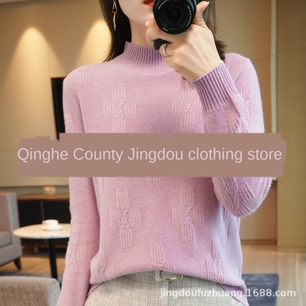 fcahu autumn and winter new style pure wool swe half high sweater base long sleeve pullover collarsolid pullover sweaterloose woolen color w, White;black
fcahu autumn and winter new style pure wool swe half high sweater base long sleeve pullover collarsolid pullover sweaterloose woolen color w, White;black