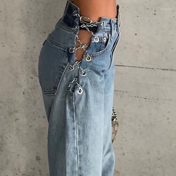 hollow high waist denim pants women 2020 summer autumn straight trousers women casual metal chain streetwear jeans pants1, Blue
hollow high waist denim pants women 2020 summer autumn straight trousers women casual metal chain streetwear jeans pants1, Blue
