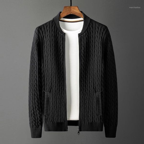 classic cardigan 100% cotton mens sweaters luxury solid color stand collar zipper male sweaters fit autumn man 4xl1, White;black
classic cardigan 100% cotton mens sweaters luxury solid color stand collar zipper male sweaters fit autumn man 4xl1, White;black