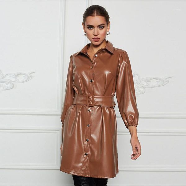 woman casual lantern sleeves turn down collar pu leather single breasted belt style mini a-line dresses 2020 new elegant1, Black;gray
woman casual lantern sleeves turn down collar pu leather single breasted belt style mini a-line dresses 2020 new elegant1, Black;gray