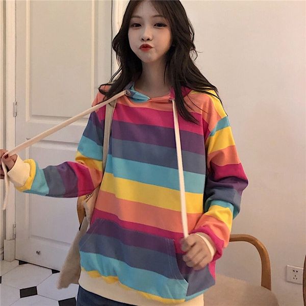 caohd хлопка 2019 осень зима новый тонкий длинный в sweaterhooded рукав свитера карманных свитер женщин радуга полосой потерять негабаритных, Black
caohd хлопка 2019 осень зима новый тонкий длинный в sweaterhooded рукав свитера карманных свитер женщин радуга полосой потерять негабаритных, Black