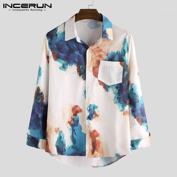 incerun men shirt printed lapel 2020 casual breathable long sleeve button loose hawaiian men shirt fashion streetwear camisa1, White;black
incerun men shirt printed lapel 2020 casual breathable long sleeve button loose hawaiian men shirt fashion streetwear camisa1, White;black