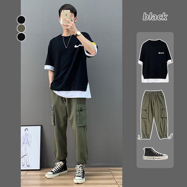 short sleeve summer 2020 new korean loose clothes fashion brand fake two-piece t-shirt men's wear
short sleeve summer 2020 new korean loose clothes fashion brand fake two-piece t-shirt men's wear