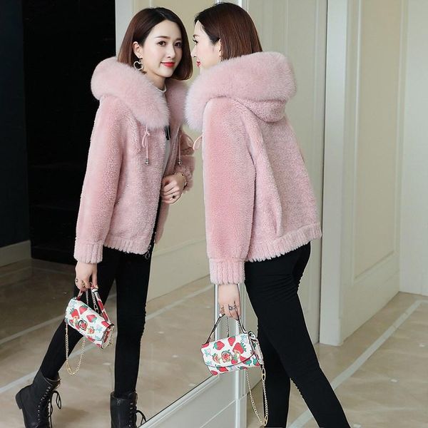 women's fur & faux 2021 autumn winter women sheep shearing warm coat furry jacket plus size ladies fake collar hooded short outwear h79, Black
women's fur & faux 2021 autumn winter women sheep shearing warm coat furry jacket plus size ladies fake collar hooded short outwear h79, Black