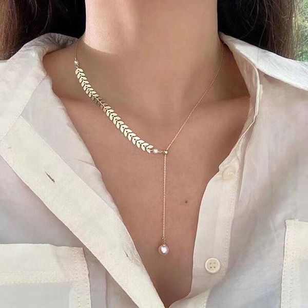 chokers boho gold color pearl chain women's pendant necklace fashion female simple arrow sequins tassel choker necklaces jewelry, Golden;silver
chokers boho gold color pearl chain women's pendant necklace fashion female simple arrow sequins tassel choker necklaces jewelry, Golden;silver