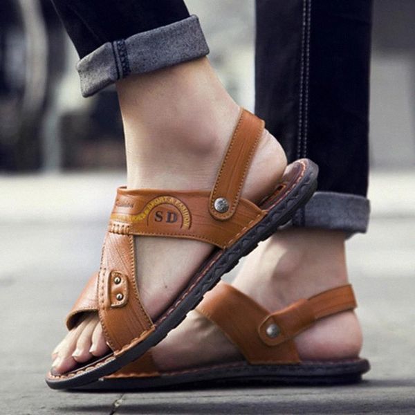 leather sandals men shoes 2019 summer beach sandals non-slip casual summer holiday shoes fashion brand footwear a1267 #yc2f, Black
leather sandals men shoes 2019 summer beach sandals non-slip casual summer holiday shoes fashion brand footwear a1267 #yc2f, Black