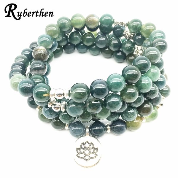 ruberthen natural stone 108 mala women`s jewelry balance lotus yoga bracelet natural moss agates bracelet or necklace y200730, Black
ruberthen natural stone 108 mala women`s jewelry balance lotus yoga bracelet natural moss agates bracelet or necklace y200730, Black