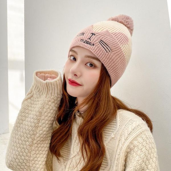 beanie/skull caps knitting edge hair bulb cap female cartoon embroidered hat color matching autumn/winter wool warm earmuffs baotou, Blue;gray
beanie/skull caps knitting edge hair bulb cap female cartoon embroidered hat color matching autumn/winter wool warm earmuffs baotou, Blue;gray