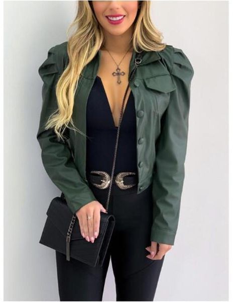 new spring autumn women short faux pu jacket slim long sleeve buttons motorcycle leather jacket solid outwear coat oversize, Black;brown
new spring autumn women short faux pu jacket slim long sleeve buttons motorcycle leather jacket solid outwear coat oversize, Black;brown