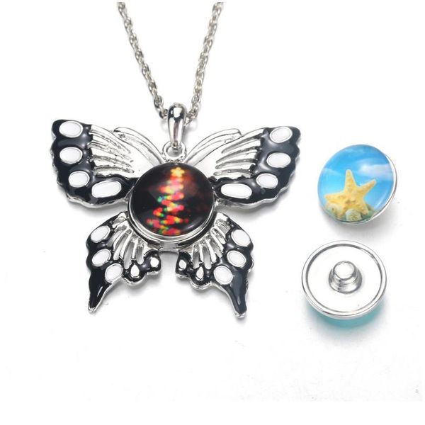 new fashion butterfly necklace snap button pendant pearl necklace fit 18mm buttons charm fashion women bbykbn, Silver
new fashion butterfly necklace snap button pendant pearl necklace fit 18mm buttons charm fashion women bbykbn, Silver